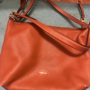 Calvin Klein Pebble Leather Crossbody/Hobo Bag